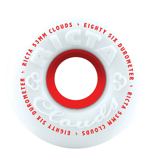 53mm Clouds Red 86a Ricta Skateboard Wheels