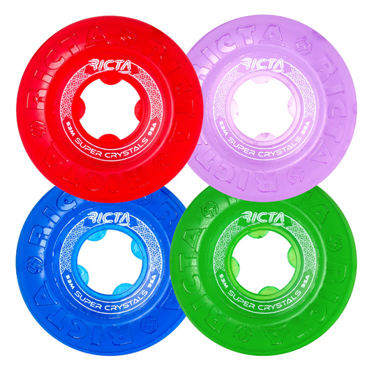 53mm Super Crystals Purple Green Blue Red 95a Ricta Skateboard Wheels