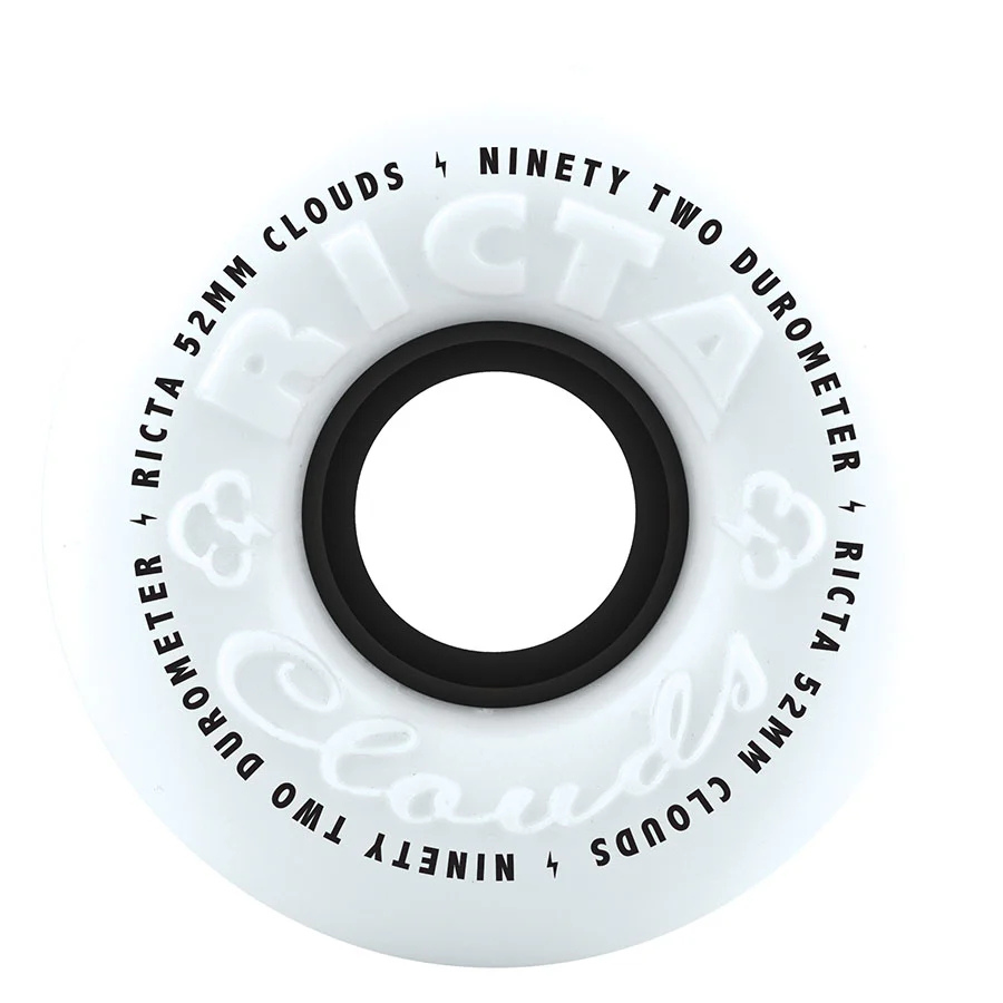 52mm Clouds Black 92a Ricta Skateboard Wheels