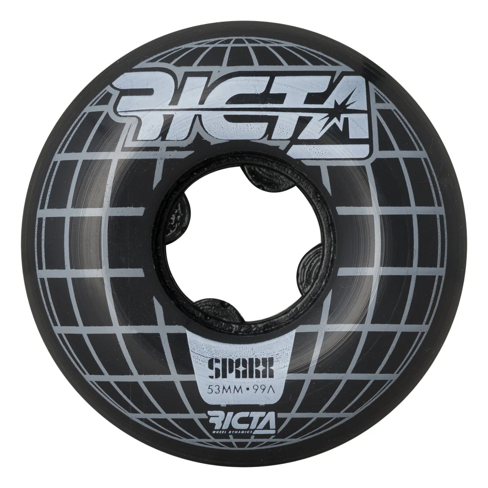 53mm Mainframe Sparx Black 99a Ricta Skateboard Wheels